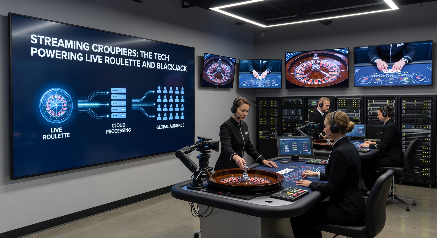 Detaillierte Ansicht einer Multi-Kamera-Installation bei einem Live-Blackjack-Tisch mit integrierten Sensoren und Streaming-Hardware